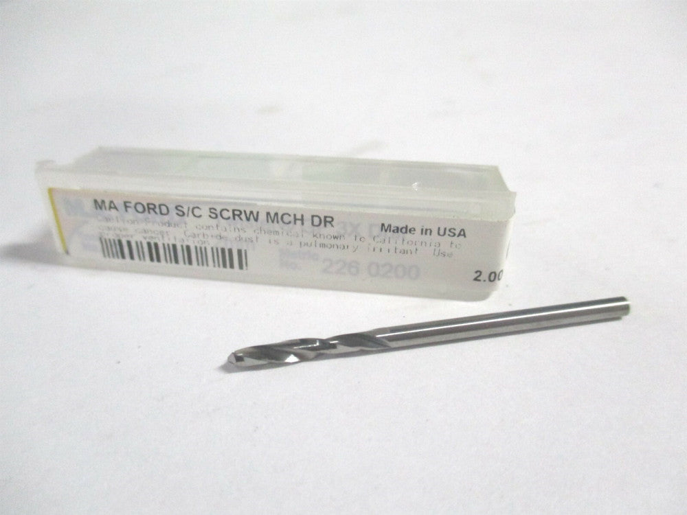 M.A. Ford (22635430) 8.99922mm 118° Spiral Flute Solid Carbide Machine Drill Bit