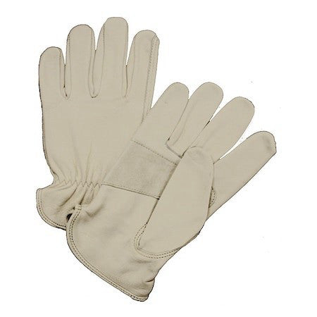 Pip 984K Leather Drivers Gloves, Shirred Slip-On Cuff, Keystone Thumb, Beige,