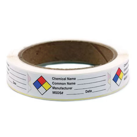 Roll Products 163-0004 Hmig Label, 3/4"H, 2-1/2"W, Pk250