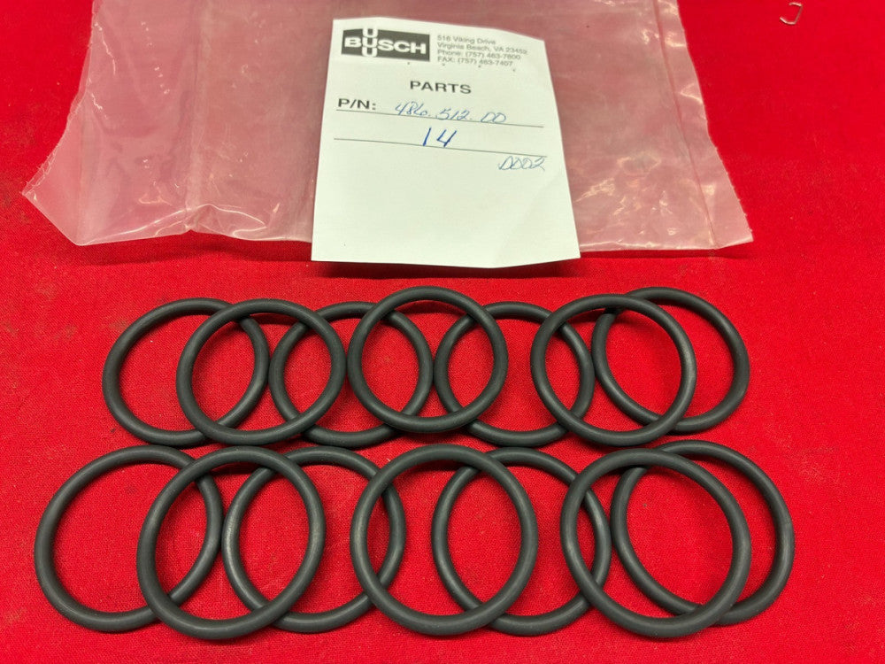 BUSCH BLACK O-RINGS PART NUMBER: 486.512.00 (LOT OF 14)