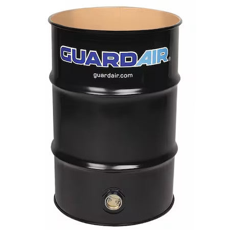 Guardair N630 Open Head Vacuum Drum, Steel, 30 Gal, Unlined, Black