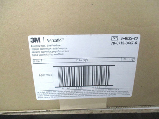 3M (S-403S-20) Size S/ M Versaflo Fabric Hood with Shoulder Coverage - Box of 20
