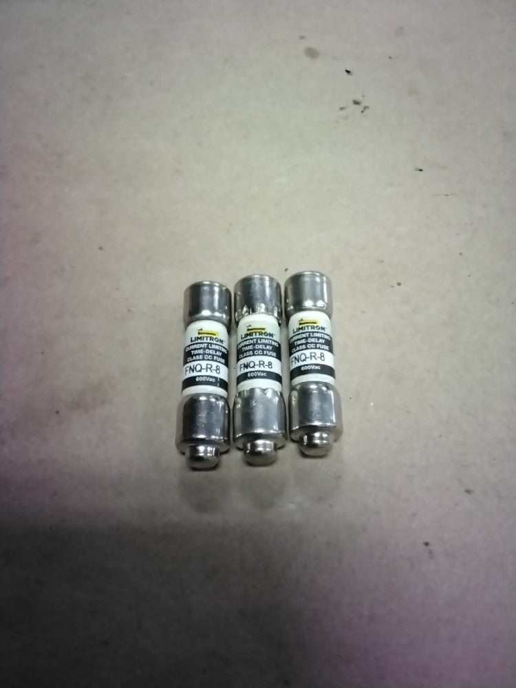 Bussmann FNQ-R-8 Limitron Fuse 600V 8A, Lot Of 3
