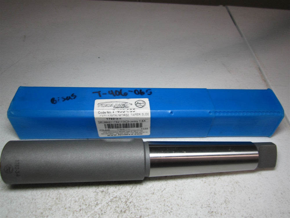 TMX (7-406-065) 9-1/2 OAL MT3 Hole MT4 Shank Morse Taper Extension Socket