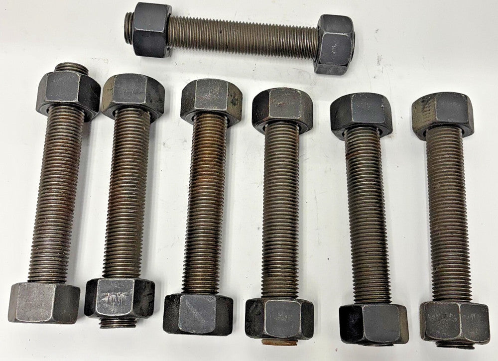 FULLY THREADED STUD 2"-8X 8-1/2" GRADE B7-A193 LOT OF 7 DIAMETER 1" THREAD SIZE