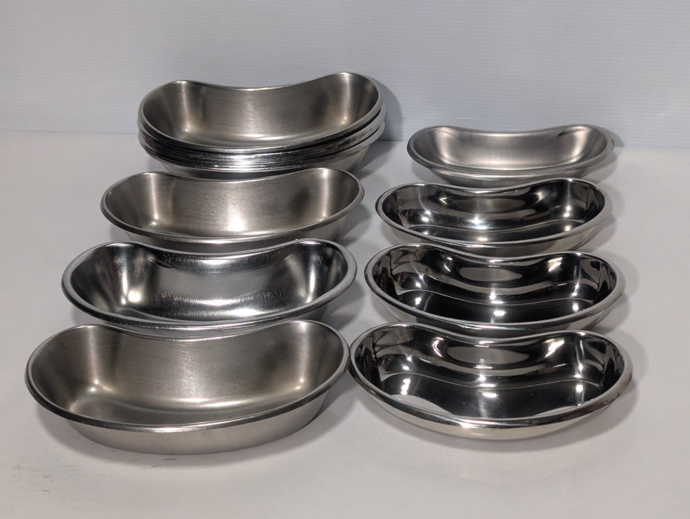 Lot of 15 Stainless Steel Konig MDS1959012 & Vollrath 88600 Kidney Basins