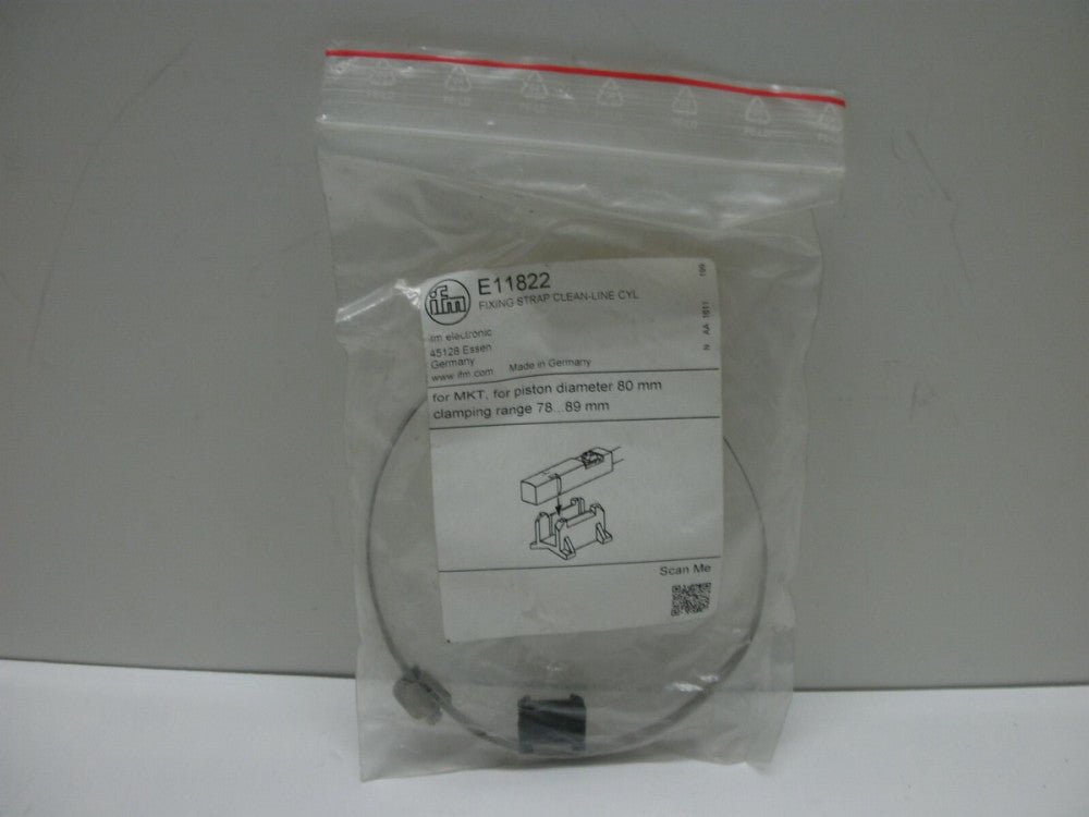 IFM E11822 FIXING STRAP CLEAN-LINE CYL FOR MKT FOR PISTON DIAMETER 80 mm NIB