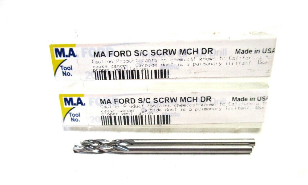 M.A. Ford (00655043) #50 x 3/8" x 1-1/2" RH Carbide Screw Machine Drill - 2 QTY
