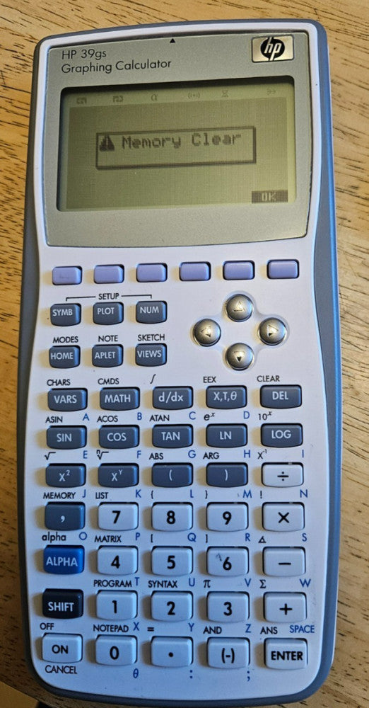 Hewlett Packard HP39gs Graphing Calculator w/cover High School Math Science