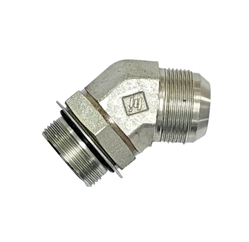 BRENNAN 45° ELBOW FITTING 6802-20-20 1-1/4" JIC X 1-1/4" ORB STEEL