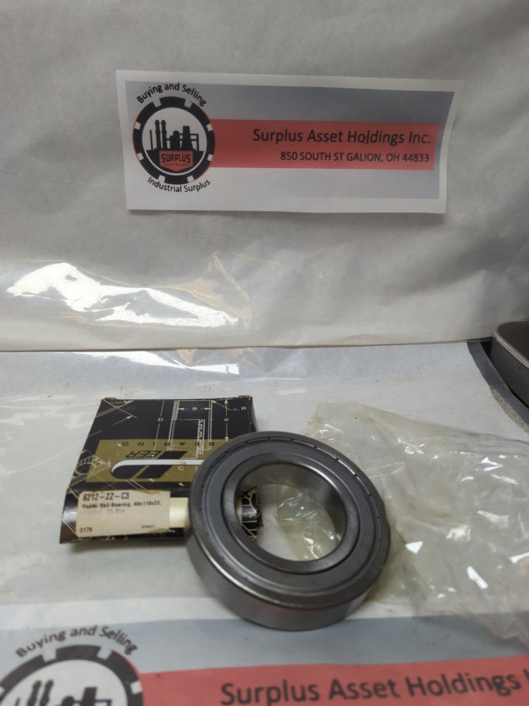 PEER,6212-ZZ-C3,METAL SHIELDED DEEP GROOVE BALL BEARING NOS