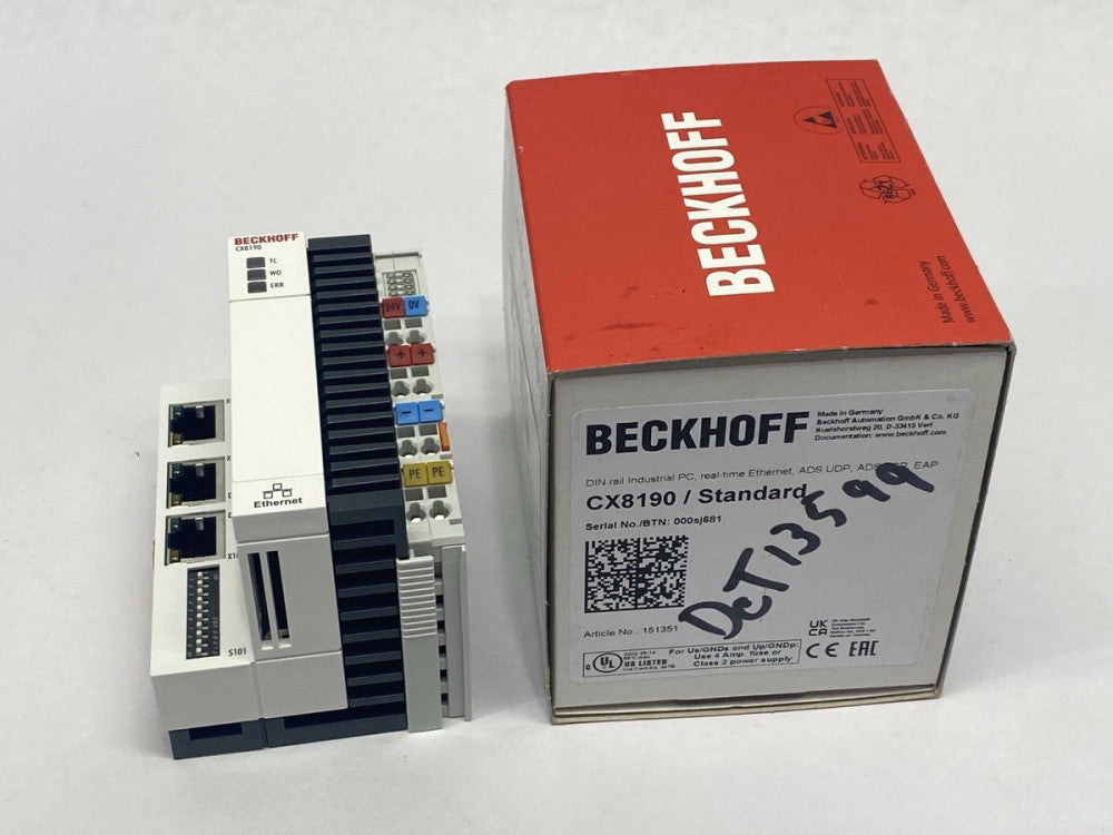 Beckhoff CX8190 PLC Embedded Industrial PC Ethernet Controller 151351