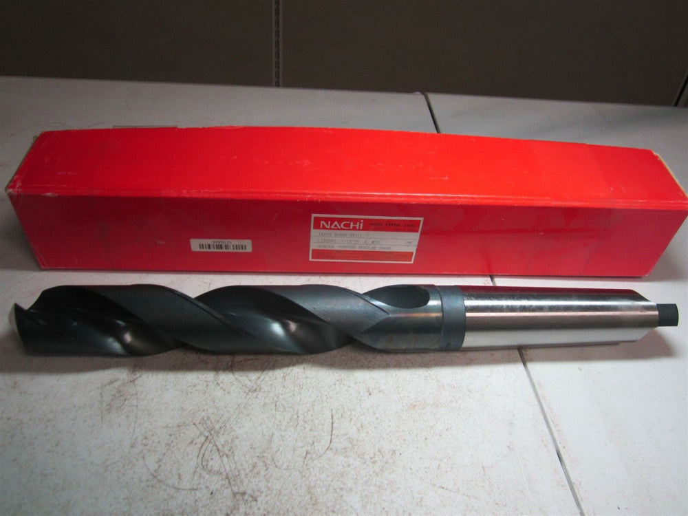 Nachi (1270429) 1-13/16" Size, 5MT 118° High Speed Steel Taper Shank Drill