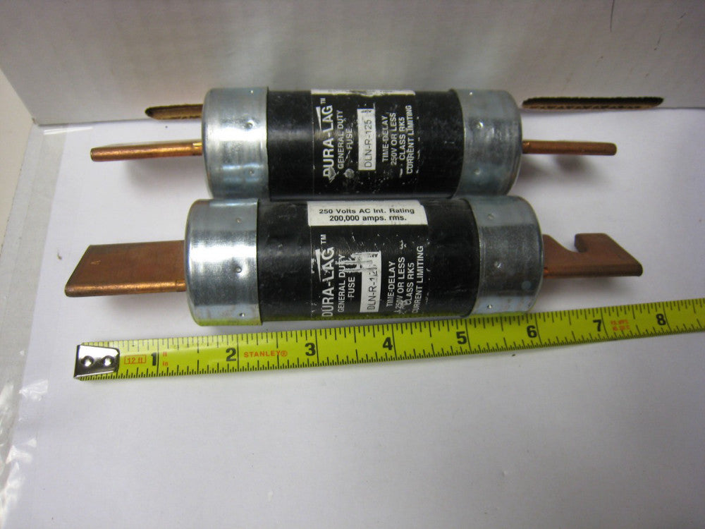 2 yes 2 Cooper Bussmann DURA-LAG DLN-R-125 125A Heavy Duty General Purpose Fuses