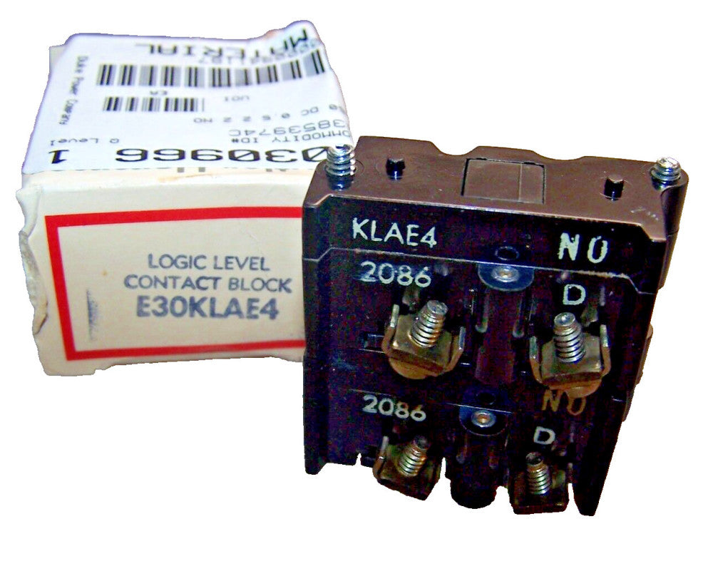 NEW CUTLER HAMMER 2 NO LOGIC LEVEL CONTACT BLOCK  E30KLAE4