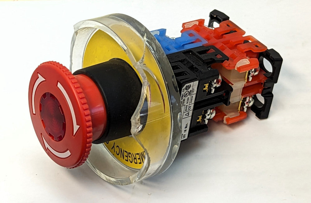Fuji Electric  Emergency Stop Red Illuminated Push Twist Button w/ Guard [OF11]