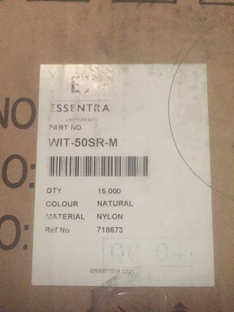 (Box of 15,000)  WIT-50SR-M Essentra Releasable Cable Ties 152.4 mm Long, 222 N