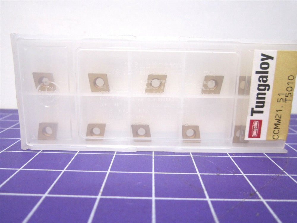 Tungaloy CCMW 21.51 Grade T5010 Carbide Turning Inserts Pack Of 10