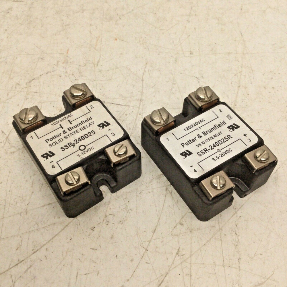 P&B Potter Brumfield SSR-240D25R Solid State Relay 120/240VAC 3.5-26VDC (2 PACK)