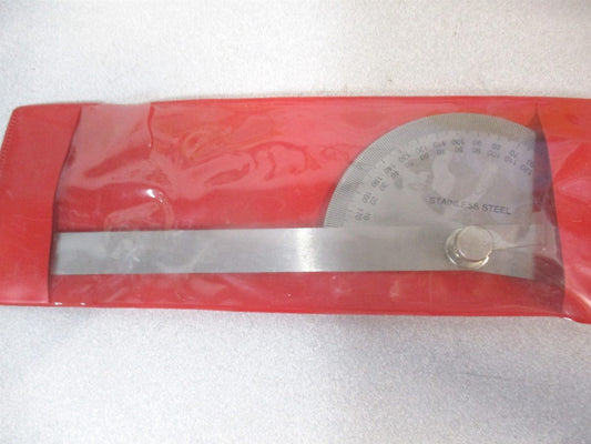 (06475180) 0-180 6" Blade Half Round Head Protractor
