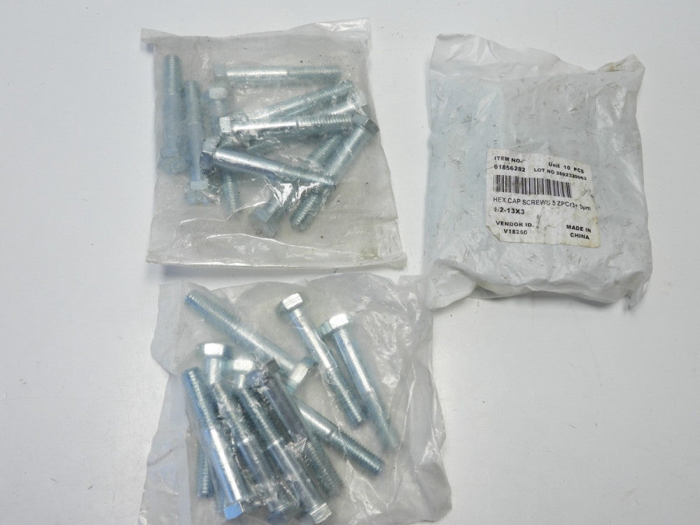 (Lot of 30) 1/2-13 x 3 Hex Head Bolt Cap Screw Grade 5 Zinc Plated Coarse Thread