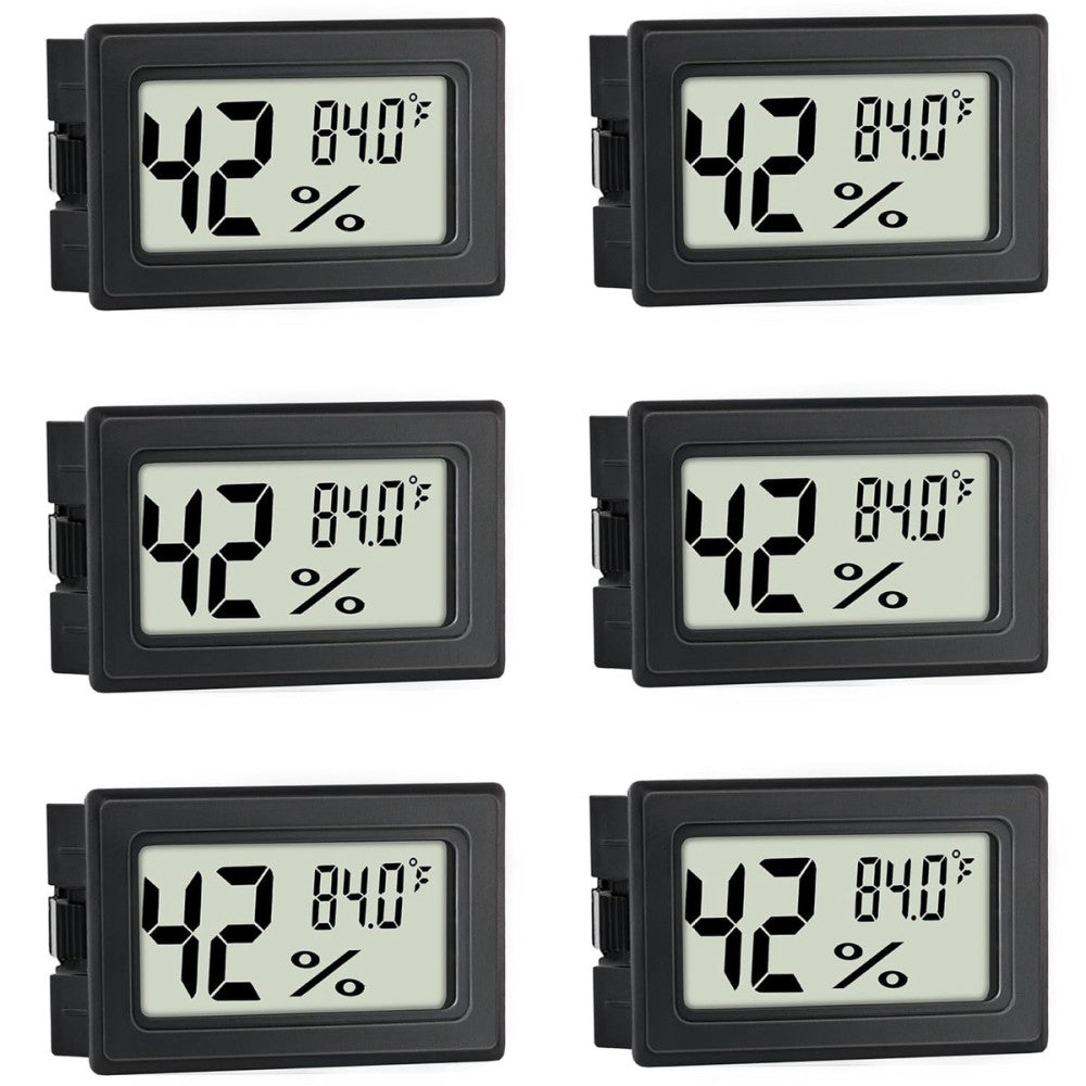 Mini Hygrometer Indoor Humidity Meter Thermometers 6 Pack... 