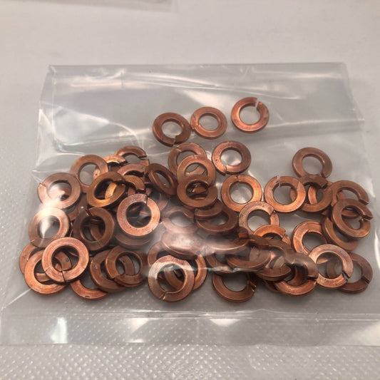 1/4"  COPPER CLAD Lock Washers TELCOM GRADE (Bag of 50)  NEW