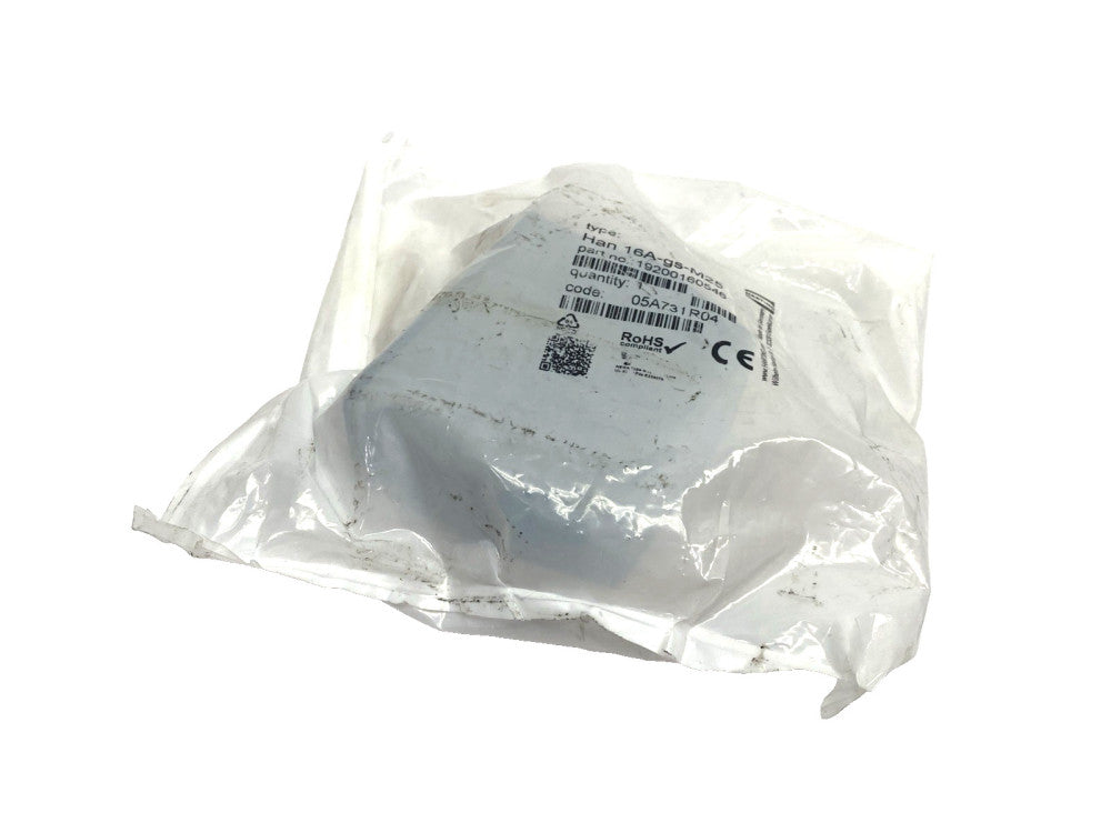 Harting 19200160546 Han A Connector Hood Side Entry HC 2 Pegs M25 Han 16A-gs-M25