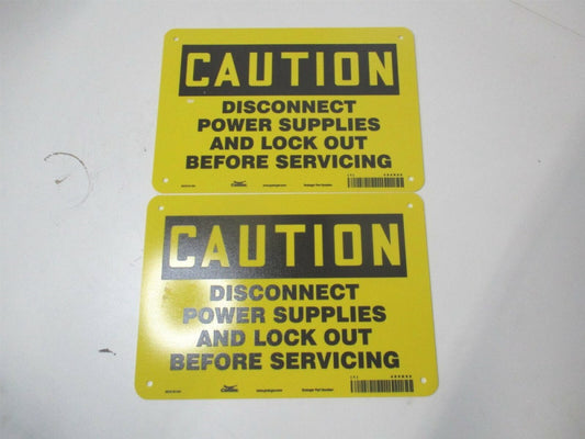 (469K69) Disconnect Power Supplies And Lock Out Before Servicing - Lot of 2