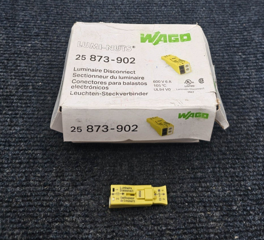 (QTY 25) WAGO Lumi-Nuts 873-902 2 Pole Luminaire Disconnect Connector