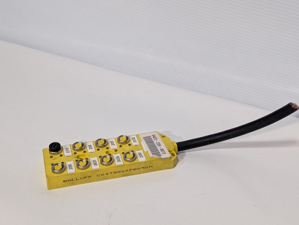 Balluff C04T8S00PB050M 8-Port Power Distribution Block M12 Connector