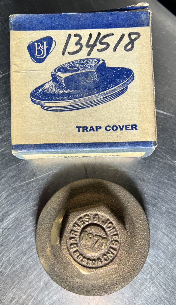 Barnes & Jones Boiler Steam Trap Cover No. 1971 Brass Nos Surplus