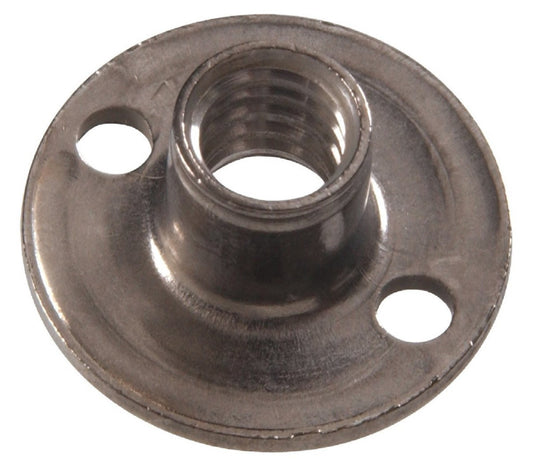 4146 Stainless Round Base Tee Nut (3/8"-16 x 7/16" x 3/4"), Stainless Steel