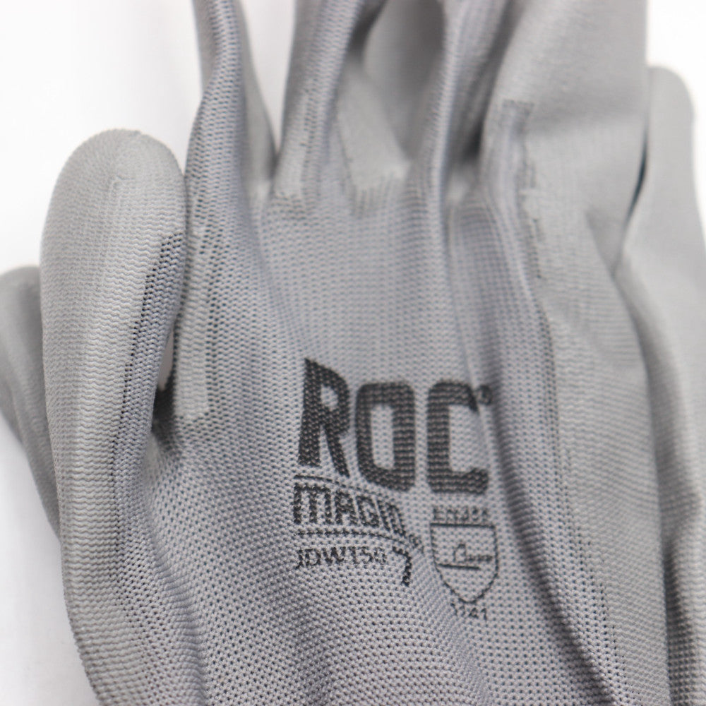 (Pair) Magid Polyurethane Palm Coated Gloves Gray 7 JDW150