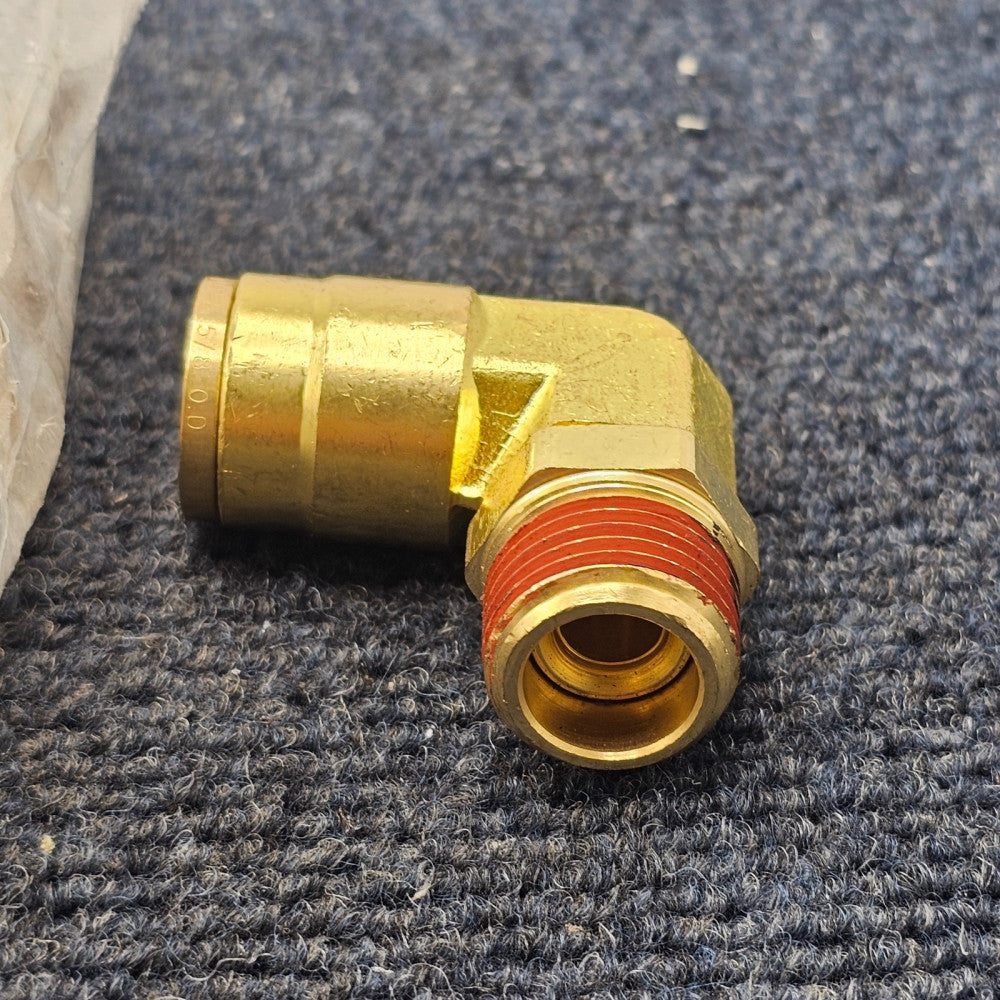 (QTY 3) 91238 Swivel, 90° Male Elbow Connector Air Brake Push-to-Connect