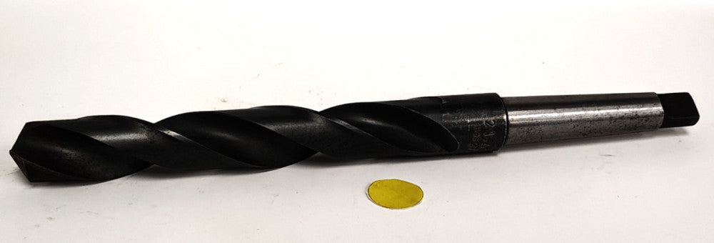 GUHRING 21.43 27/32" DRILL BIT W/MORSE TAPER 2 FLUTE 9-3/4" OAL HSS