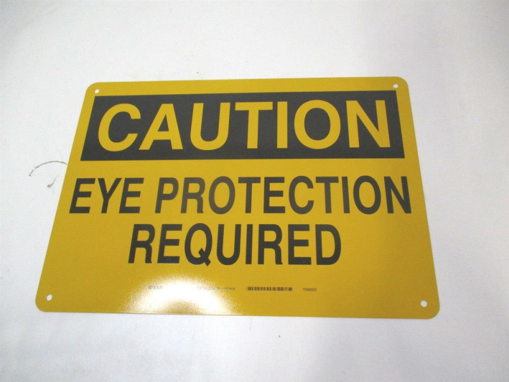 Brady (40964) 10" x 14" Caution Eye Protection Required Metal Safety Sign 