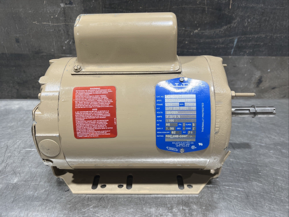 BALDOR-RELIANCE CHC3525A Motor,.5HP,110 rpm,1PH,60Hz,56Z,TEAO Nos Surplus