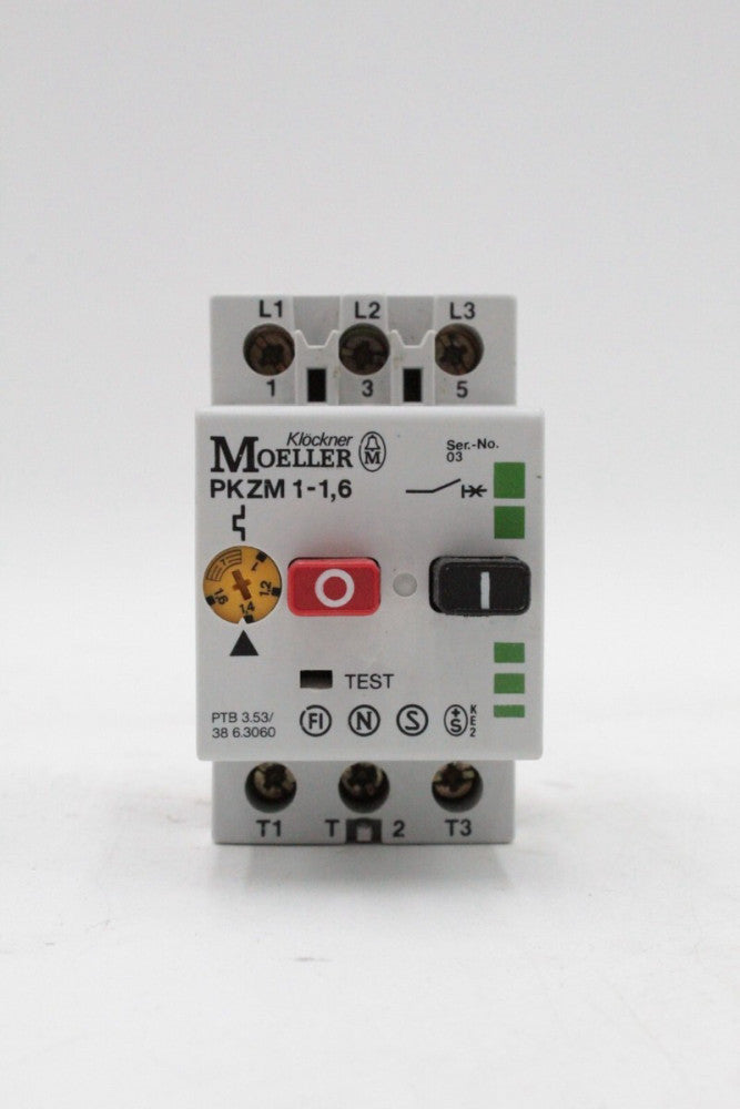 Moeller PKZM 1-1,6 3-Phase Thermo Magnetic Starter (Small Crack)