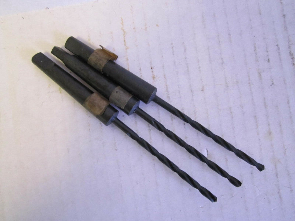 11/64" 2-1/2" x 5-3/4" OAL HSS 1MT Taper Shank Drill Bits - Lot of 3 
