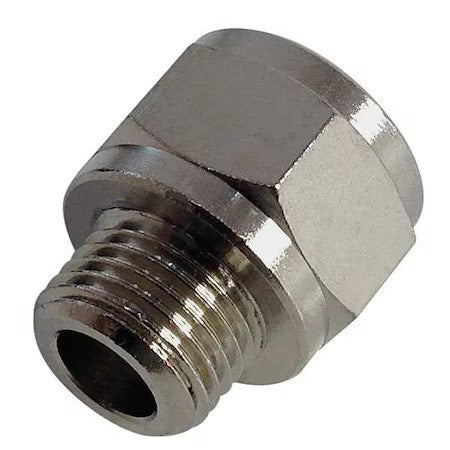 Legris 0906 10 13 Female X Male Adapter Brass Adapter, 1/4 In Female Bspp X 1/8