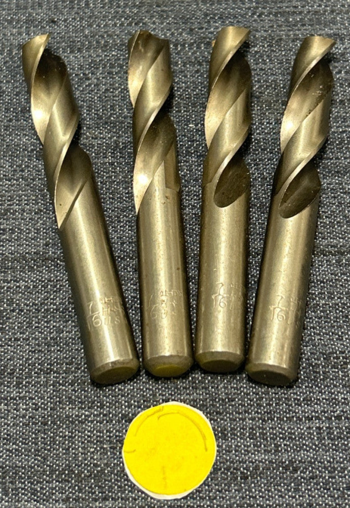 CLE-FORGE HS 2 FLUTE DRILL BIT  DIAMETER 7/16"  LOT OF 4