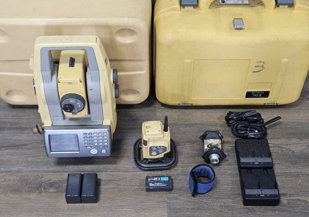 Topcon PS-103A 3" Robotic Survey Total Station w/ RC-5 Remote & ATP1 Prism