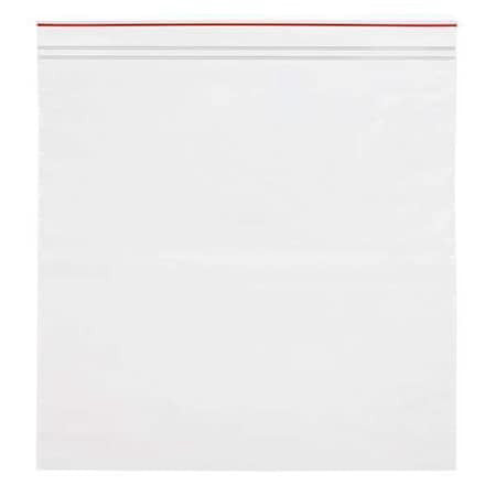 Minigrip Mgrl2p1212 Reclosable Bag, Zip Seal, 12 In L, 12 In W, 2 Mil Thick,