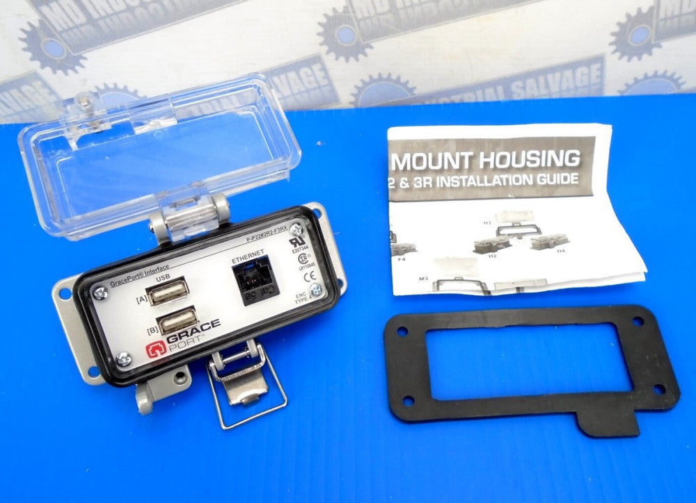 GRACE - P-P22#2R2-F3RX - PANEL INTERFACE CONNECTOR - (2)-USB (1)-5e RJ45 - (NEW)