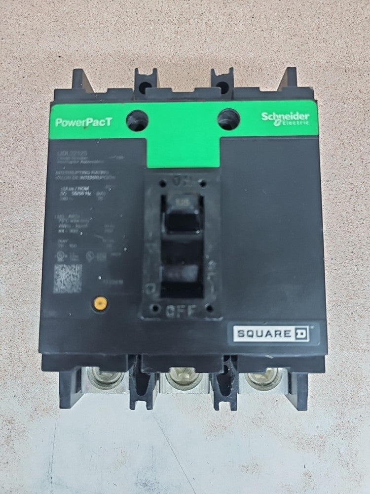 NNB Square D PowerPact QDL32125 3P 125 Amp 240 Volt Circuit Breaker - SEE PICS