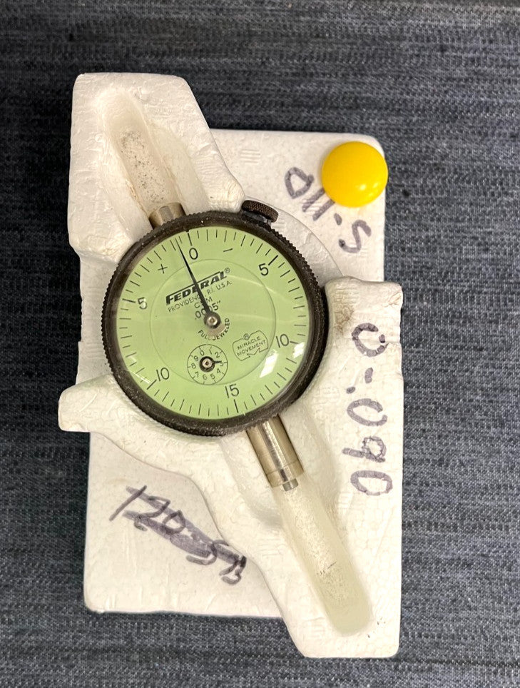 FEDERAL C5M DIAL INDICATOR .0005" 0-0.75" DAIL FACE 2-1/4"