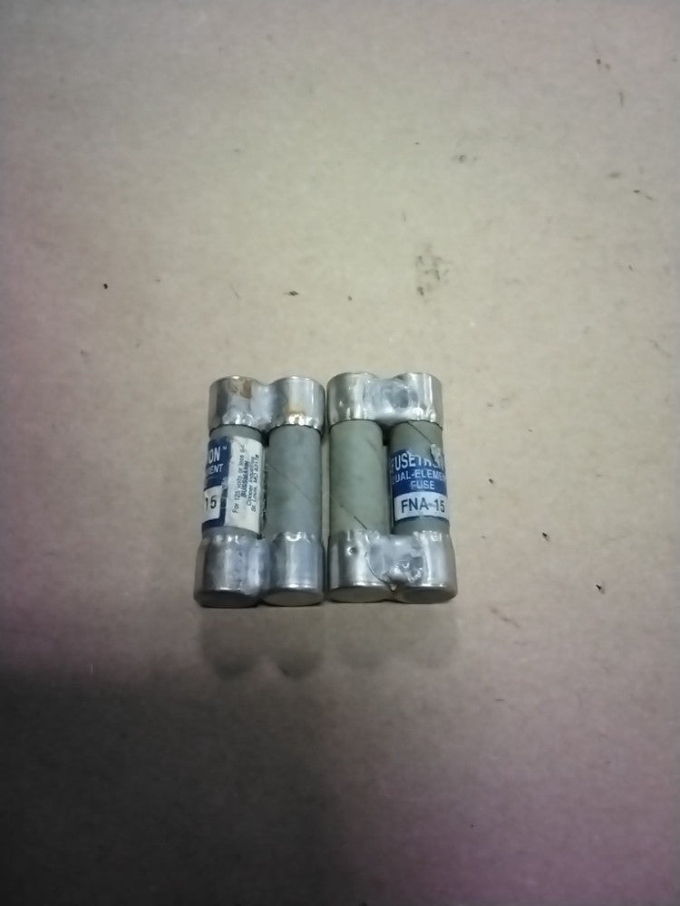 Bussmann FNA-15 Fusetron Fuse 15A 250VAC, Lot Of 2