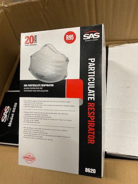(Case of 240) SAS Safety 8620 R95 Particulate Respirator
