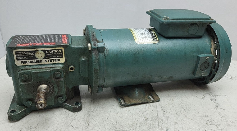 Reliance T56S2009A-EF 3/4 Hp Dc Motor 1750 Rpm Dodge MR94744 Gear Reducer 150-15
